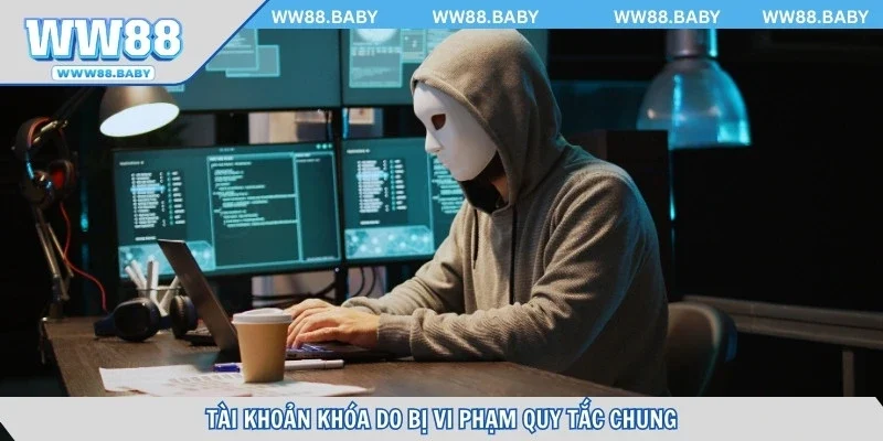 Tài khoản khóa do bị vi phạm quy tắc chung